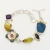 AmberGallery, Biżuteria, Bransolety, Srebrna bransoletka z bursztynem i kamieniami jubilerskimi ID: 230951