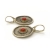 AmberGallery, Biżuteria, Kolczyki, Okrągłe srebrne kolczyki z czerwonym koralem