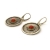 Okrągłe srebrne kolczyki z czerwonym koralem / AmberGallery / Biżuteria / Kolczyki