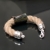 Bransoleta tuba ceramiczna szkliwiony bronz na linie jutowej  / GOceramika / Biżuteria / Bransolety