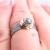 noc komety... srebrno-złoty pierścionek z surowym diamentem / lookrecya / Biżuteria / Pierścionki