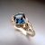 lookrecya, Biżuteria, Pierścionki, PIECE OF SKY złoty pierścionek z niebieskim topazem
