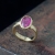 Pierścionek z naturalnym różowym turmalinem / Mario Design / Biżuteria / Pierścionki