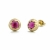 Kolczyki na sztyftach z rubinami - złoto 585 / Mario Design / Biżuteria / Kolczyki