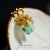 MANILA - złocone krótkie kolczyki na sztyftach z zielonym Opalem dendrytowym i Cytrynami madeira / PASIÓN / Biżuteria / Kolczyki