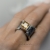 LOREN - szeroki srebrny postarzany pierścień z jasnym Cytrynem / PASIÓN / Biżuteria / Pierścionki