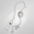0106 -  nowoczesny srebrny naszyjnik z kryształem górskim wykonany ręcznie / CIBA / Biżuteria / Naszyjniki