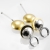 0146 - nowoczesne srebrne kolczyki z pozłacanymi elementami, wykonane ręcznie / CIBA / Biżuteria / Kolczyki