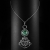 Eavan - misterny srebrny naszyjnik z niezwykłym kaboszonem turkusu, wykonany ręcznie / CIBA / Biżuteria / Naszyjniki