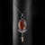 Jassenye - zjawiskowy  srebrny naszyjnik z wyjątkowym agatem Botswana i kryształem kwarcu mandarynkowego, wykonany ręcznie / CIBA / Biżuteria / Naszyjniki