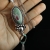 Portia - oryginalny  srebrny naszyjnik z wyjątkowym kaboszonem zoisytu i muszlą paua, wykonany ręcznie / CIBA / Biżuteria / Naszyjniki