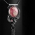 Xanthe - czarujący srebrny naszyjnik z wyjątkowym kaboszonem rodochrozytu, wykonany ręcznie / CIBA / Biżuteria / Naszyjniki
