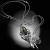 Waive - subtelny srebrny naszyjnik z pięknym kaboszonem zoisytu z rubinem, wykonany ręcznie / CIBA / Biżuteria / Naszyjniki