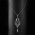 Waive - subtelny srebrny naszyjnik z pięknym kaboszonem zoisytu z rubinem, wykonany ręcznie / CIBA / Biżuteria / Naszyjniki