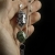 Kylea - roślinny, srebrny naszyjnik z pięknym zielonym turmalinem, wykonany ręcznie / CIBA / Biżuteria / Naszyjniki