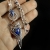 Nyura - tajemniczy srebrny naszyjnik z pięknymi lapisami, wykonany ręcznie / CIBA / Biżuteria / Naszyjniki