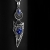 Nyura - tajemniczy srebrny naszyjnik z pięknymi lapisami, wykonany ręcznie / CIBA / Biżuteria / Naszyjniki