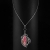 Ourania - uroczy srebrny naszyjnik z pięknym różowym opalem i rubinem, wykonany ręcznie / CIBA / Biżuteria / Naszyjniki