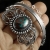 Llamrei - niezwykła srebrna bransoletka z pięknym azurytem, wykonana ręcznie / CIBA / Biżuteria / Bransolety