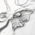 CIBA, Biżuteria, Naszyjniki, Arlana - misterny srebrny naszyjnik z motylem i pięknym kwarcem truskawkowym, wykonany ręcznie