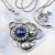 CIBA, Biżuteria, Naszyjniki, Fatma - niepowtarzalny srebrny galaktyczny naszyjnik z pięknym lapisem, wykonany ręcznie