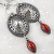 CIBA, Biżuteria, Kolczyki, Jahari - eleganckie srebrne kolczyki z pięknym czerwonym koralem, wykonane ręcznie