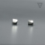 Geometryczne minimalistyczne kolczyki srebrne bryłki DIAMOND V / SHAMBALA / Biżuteria / Kolczyki