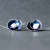  Niebieskie kolczyki srebrne z perłą / SHAMBALA / Biżuteria / Kolczyki
