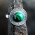 SHAMBALA, Biżuteria, Pierścionki, Srebrny pierścionek tribal z naturalnym kamieniem, malachit