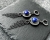 Srebrne kolczyki tribal z naturalnym kamieniem, lapis lazuli / SHAMBALA / Biżuteria / Kolczyki