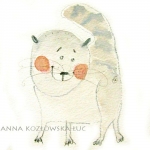 anna koz�owska-�uc, dekoracja-wnetrz, rysunki-i-grafiki, Kotek bia�o-szary
