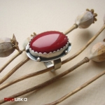 Meduska, bizuteria, pierscionki, Karminowa Pani Elegantka