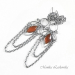 Monika Laskowska, bizuteria, kolczyki, Herbaciane r�e