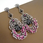 Nina Rossi Jewelry, bizuteria, kolczyki, Nocturne chandeliers