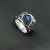 Deszczowa łezka - srebrny pierścionek z labradorytem