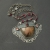 Kornelia Sus, Biżuteria, Naszyjniki, Zagajnik - srebrny naszyjnik z labradorytem, turmalinami i granatem