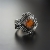 Kornelia Sus, Biżuteria, Pierścionki, Nieskończone światło - srebrny pierścionek z bursztynem