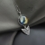 Kosmiczny ogon - srebrny naszyjnik z labradorytem