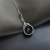 W drobinkach czasu - srebrny dwustronny wisior z szafirem i kamieniem księżycowym / Kornelia Sus / Biżuteria / Wisiory