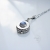 W drobinkach czasu - srebrny dwustronny wisior z szafirem i kamieniem księżycowym / Kornelia Sus / Biżuteria / Wisiory