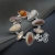 Jesienne listy - srebrna bransoletka z koralem fossil i bursztynem