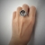 Serduszko róży - srebrny pierścionek z turmalinem i różą / Kornelia Sus / Biżuteria / Pierścionki