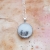 Na progu zimy - dwustronny srebrny naszyjnik z agatem dendrytowym i masą perłową / Kornelia Sus / Biżuteria / Naszyjniki