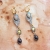 Piaski Andromedy - srebrne kolczyki z opalem etiopskim, granatem i cyrkonią / Kornelia Sus / Biżuteria / Kolczyki