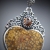 Przebudzenie w sercu - srebrny wisior w kształcie serca z jaspisem i sfalerytem / Kornelia Sus / Biżuteria / Naszyjniki