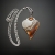 Serce pełne słońca - srebrny naszyjnik w kształcie serca z agatem i hessonitem / Kornelia Sus / Biżuteria / Naszyjniki