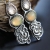 Różowozłoty świt - srebrne kolczyki z opalem etiopskim i kwarcem różowym / Kornelia Sus / Biżuteria / Kolczyki