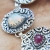 Leśne pocałunki - srebrna bransoletka z rubinami i opalem etiopskim / Kornelia Sus / Biżuteria / Bransolety