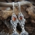 Pocałunek - srebrne kolczyki z agatem marokańskim i hessonitem / Kornelia Sus / Biżuteria / Kolczyki