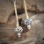 Niedaleko słońca - pozłacane srebrne kolczyki na sztyftach z rubinem / Kornelia Sus / Biżuteria / Kolczyki